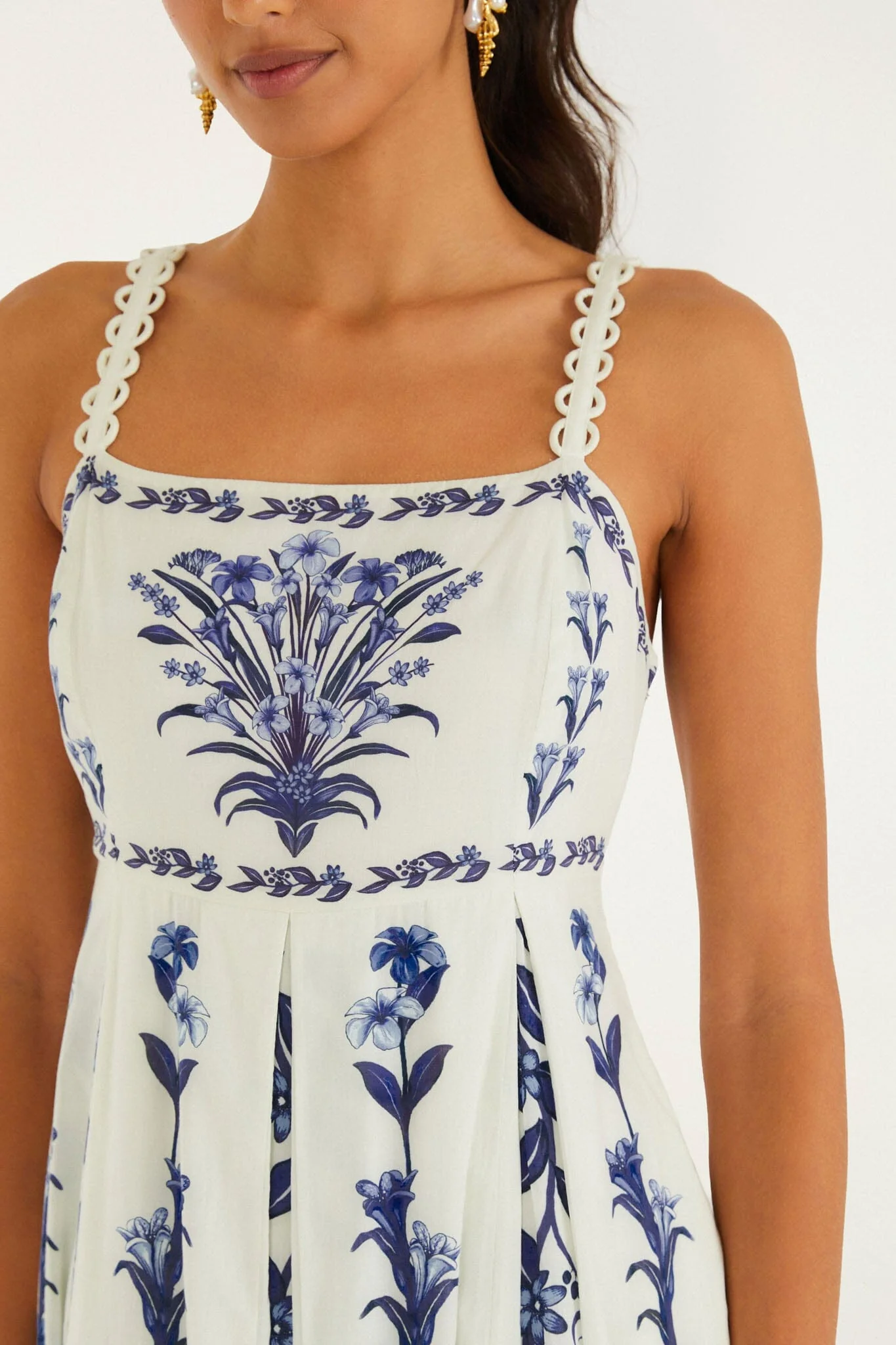 Off-White Flowers Arch Pleats Maxi Dress - Image 2