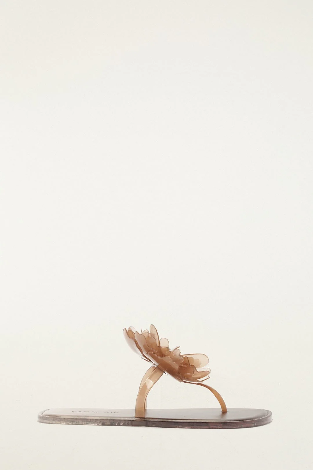 Caramel Jelly Flower Flat Sandal