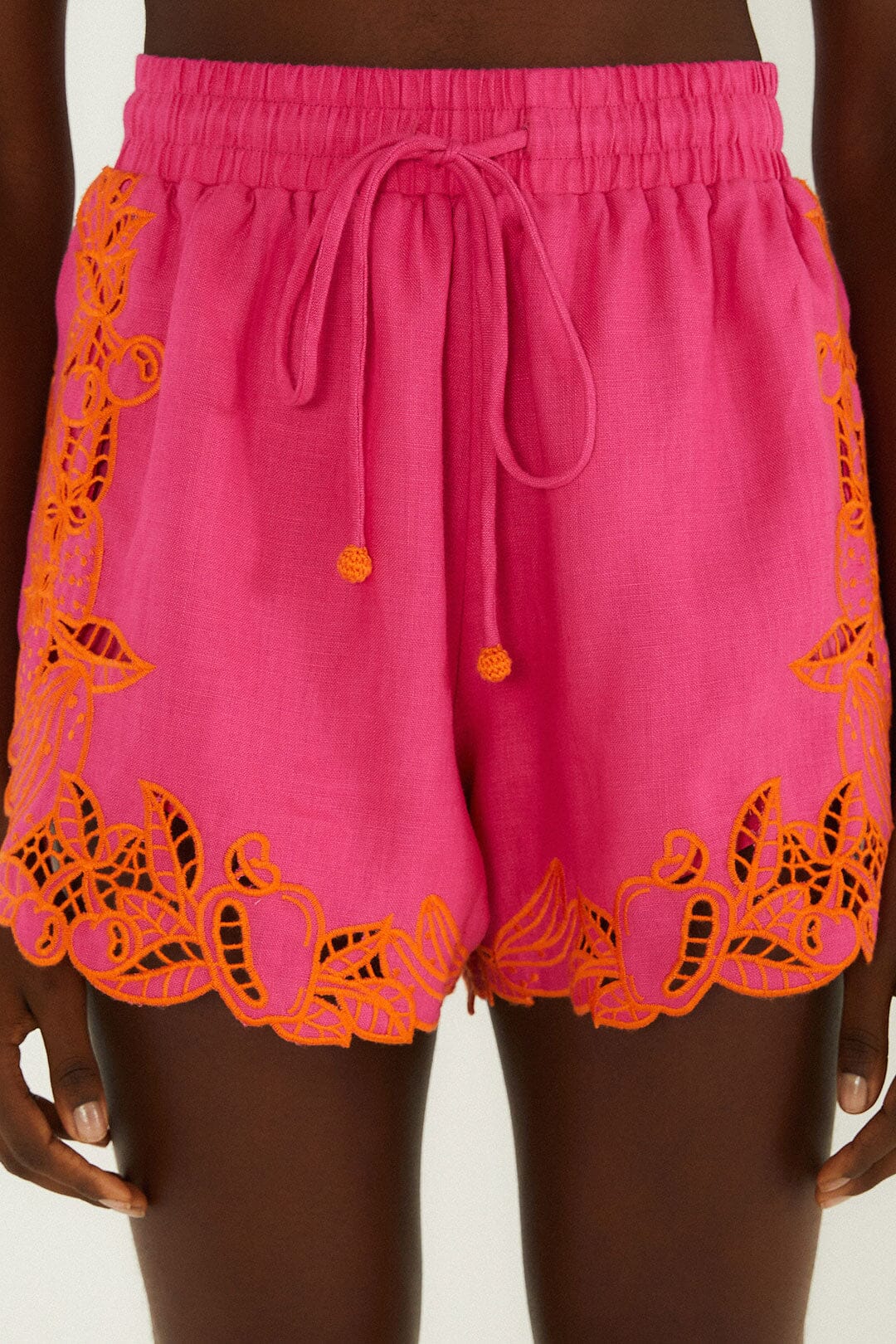 Pink Fruit Richelieu Artisanal Euroflax™ Premium Linen Shorts - Image 2