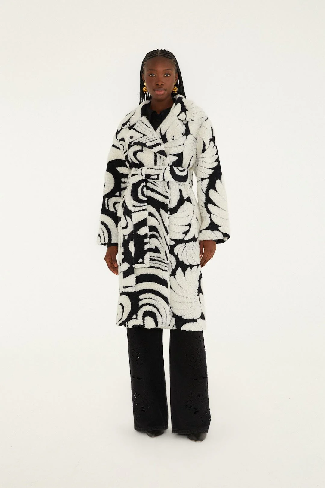 Hearts And Bananas Fleece Coat