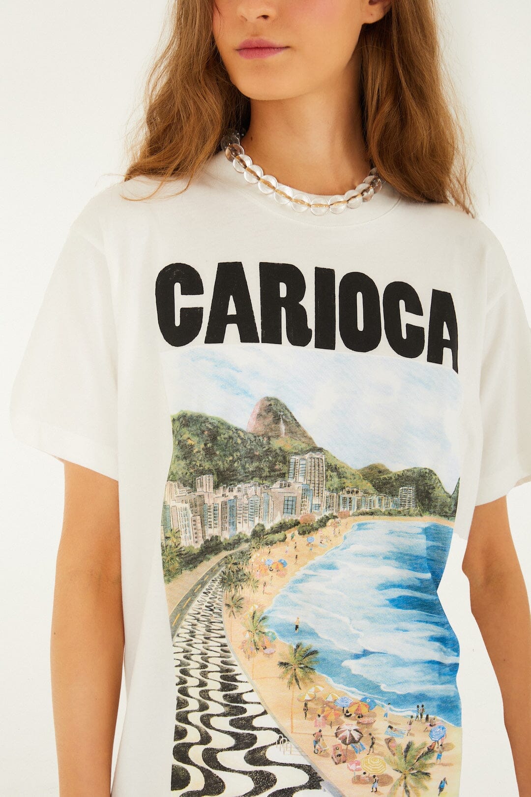 Off-White Landscape Carioca Organic Cotton Relaxed T-Shirt - Image 2