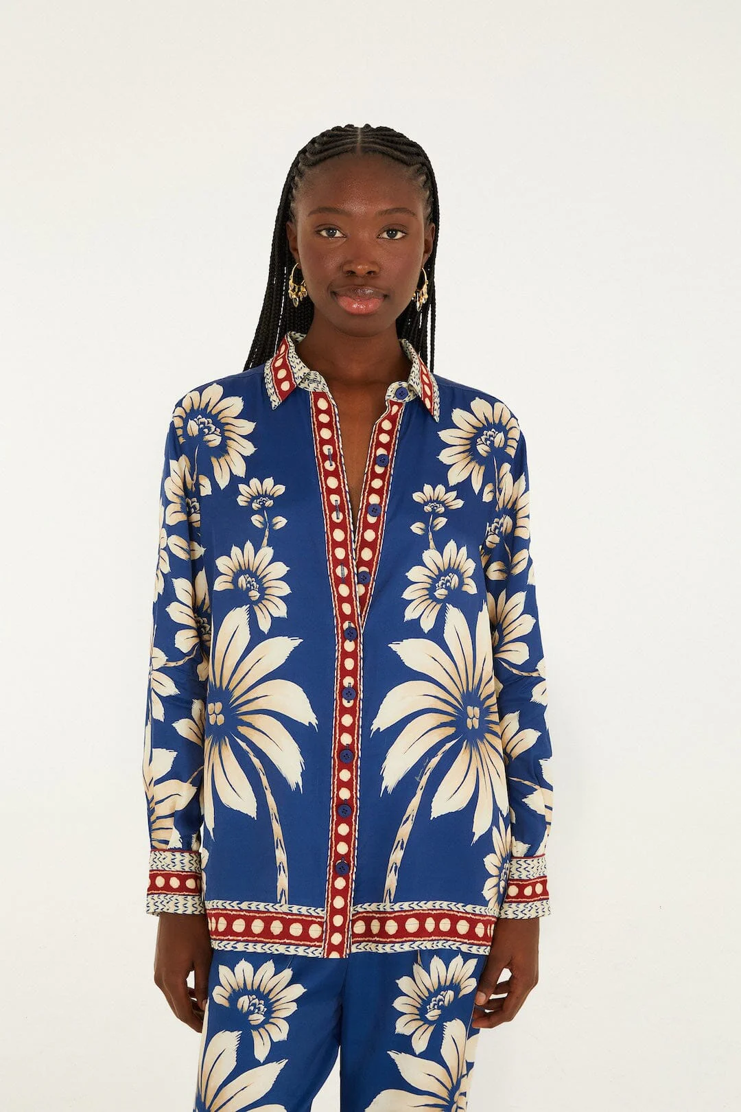 Blue Luna Collared Lenzing_x0099_ Ecovero_x0099_ Viscose Pajama Shirt