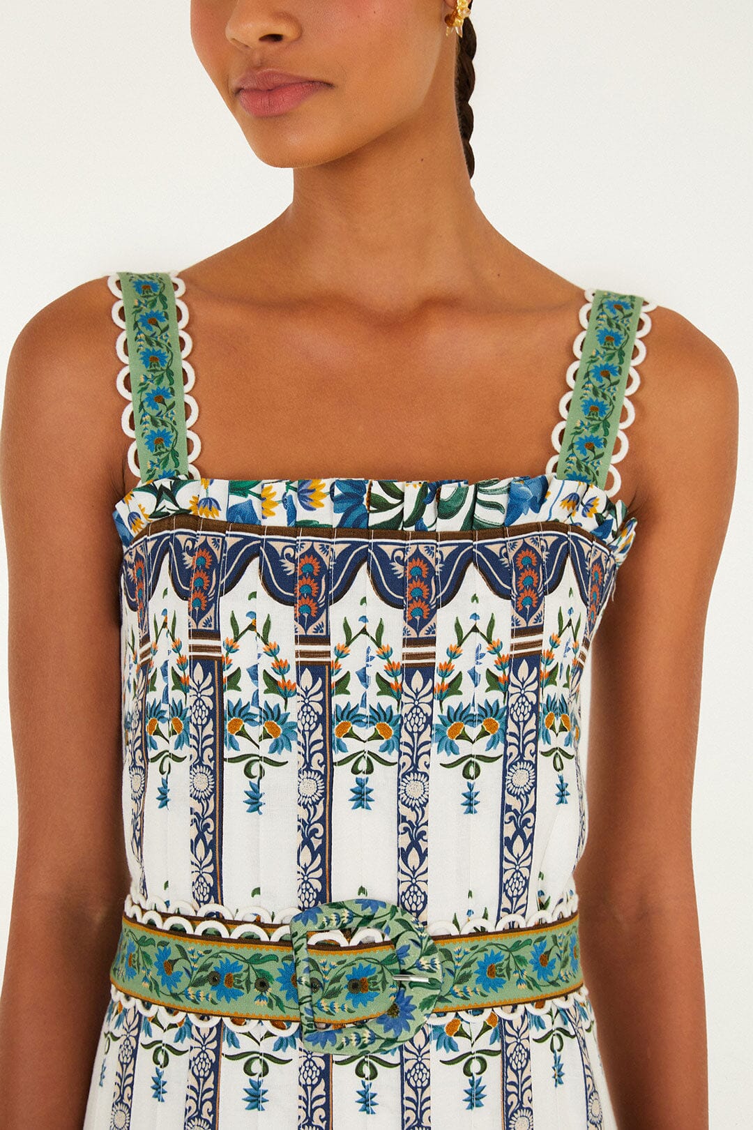 Off-White Manoela Belted Lenzing™ Ecovero™ Euroflax™ Maxi Dress - Image 2