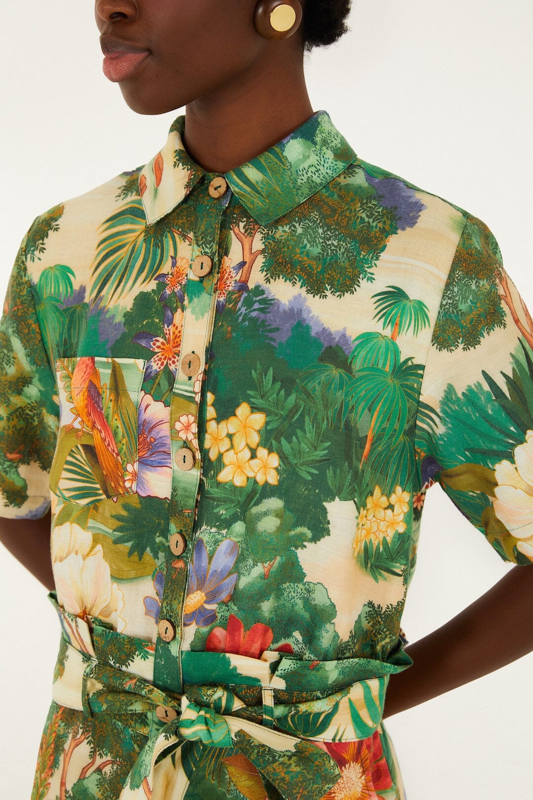 Multicolor Oriental Garden Lenzing™ Ecovero™ Euroflax™ Romper - Image 2