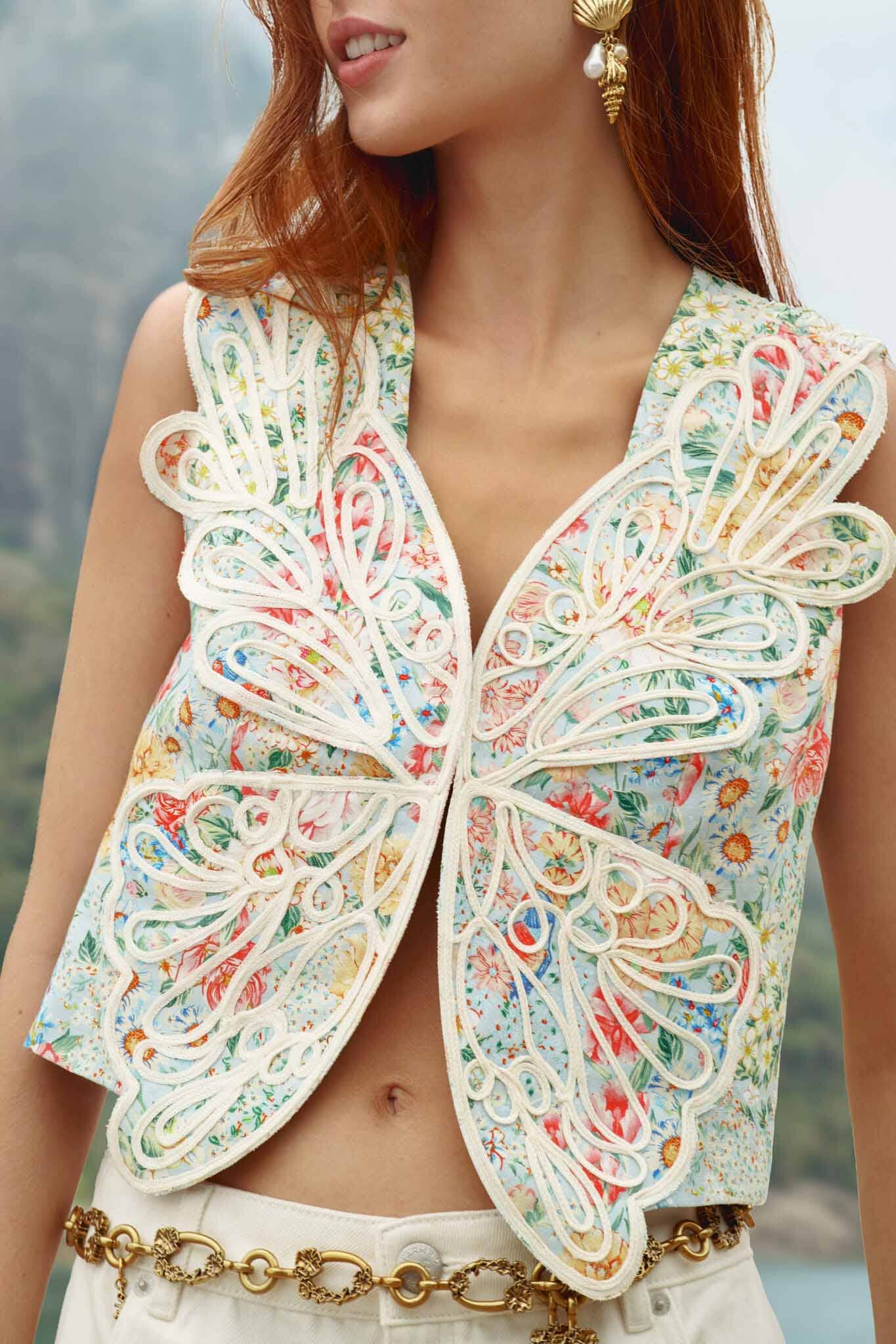 Multicolor Rendeira 3d Euroflax Premium Linen Vest - Image 2