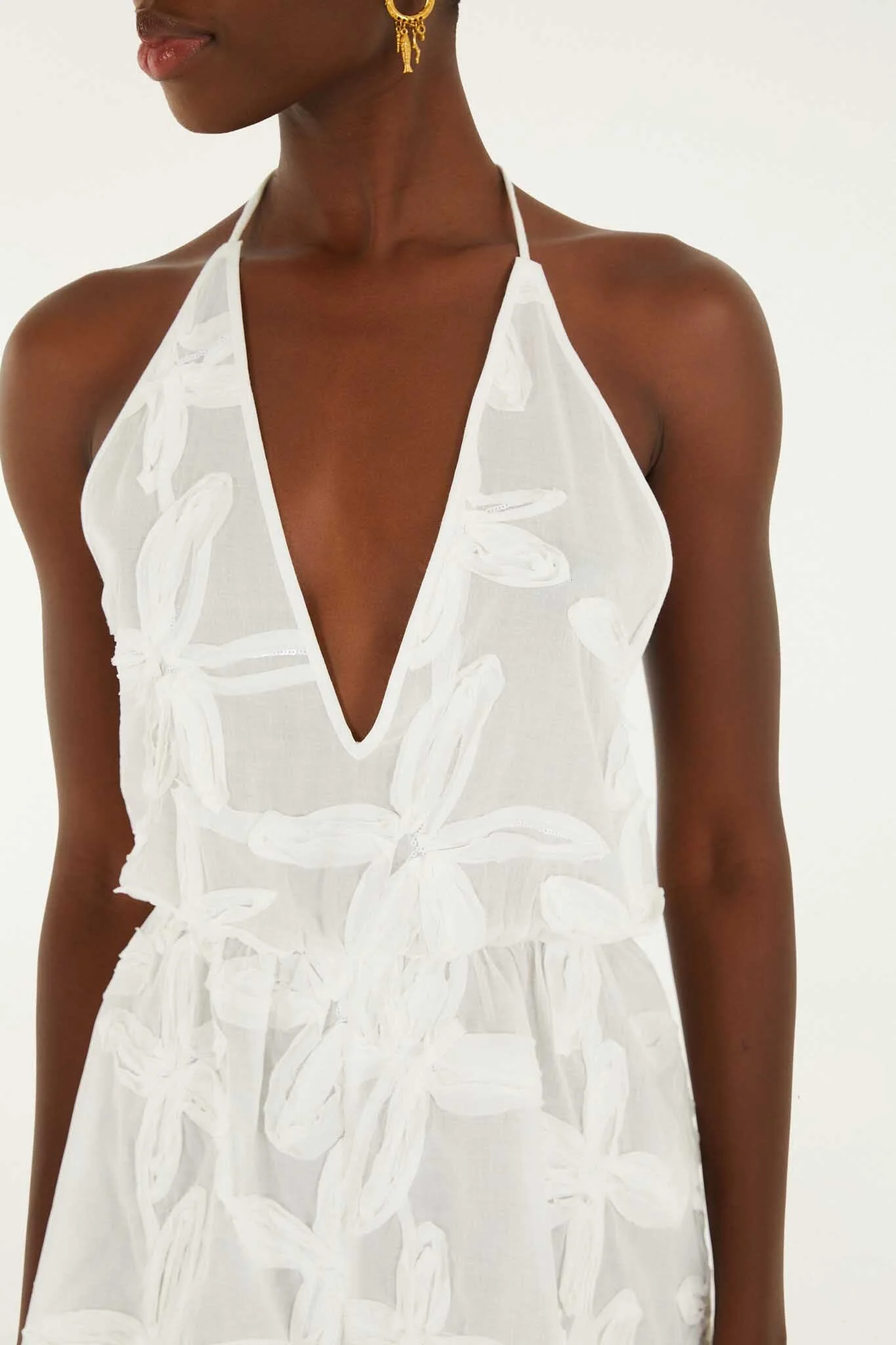 Romper With Neck Tie